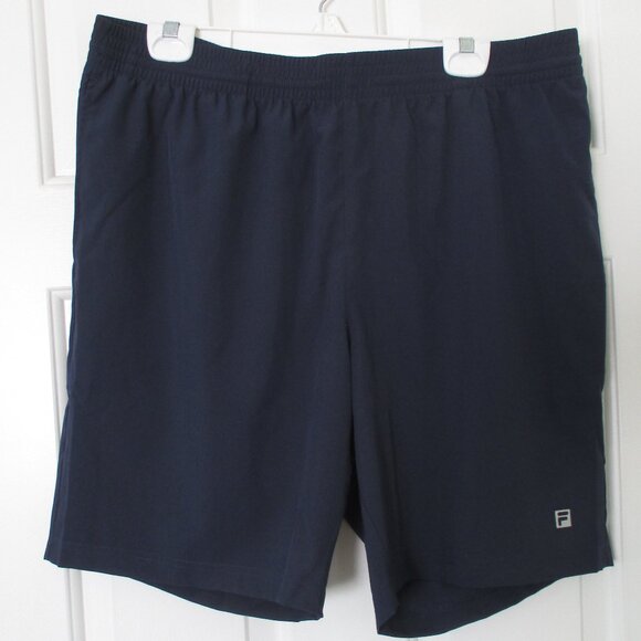 FILA Mens Navy Drawstring Elastic Tennis Short Pant NWT - Size 36W-40W or Large - Picture 1 of 5